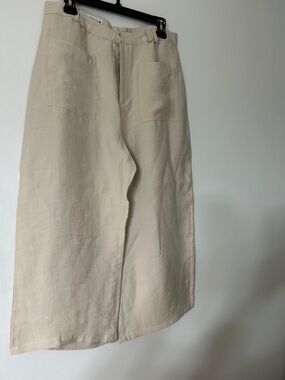 Zara Wide Leg Pants in Cream